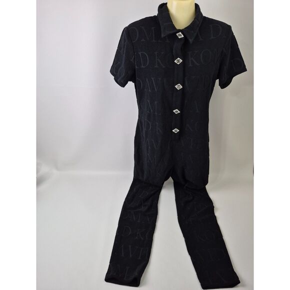 David Koma Women´s Black Embellished Terry Cloth Logo...